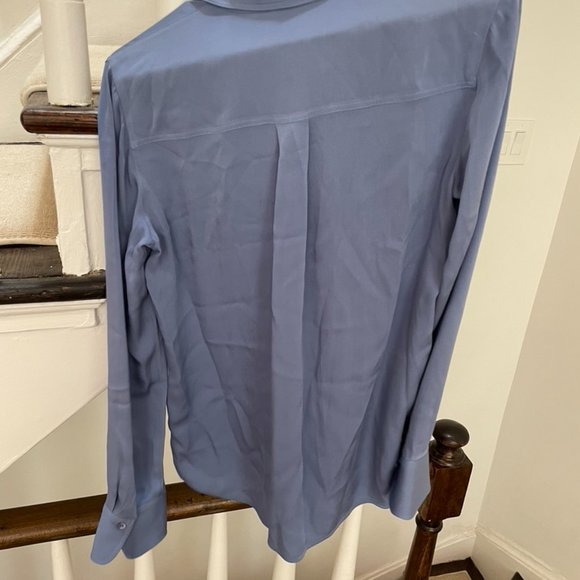 Vince Blue/Grey Silk Button Down - Picture 2 of 3